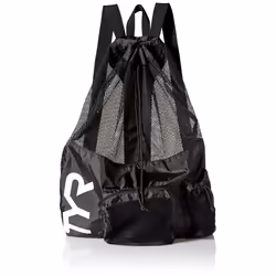 TYR Alliance Big Mesh Mummy Backpack - Swimming Mesh Bag - Black