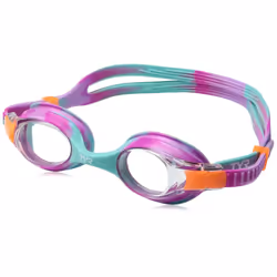 TYR Kids Swimple Tie Dye Googles, Clear/Pink/Mint, One Size, for Ages 3-10