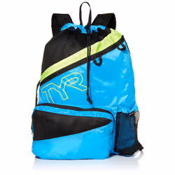 TYR Elite Team Mesh Backpack  Blue/Yellow  one Size