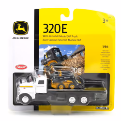 John Deere 1/64 Scale 320E Skid Steer with Truck