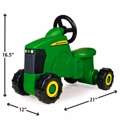 John Deere Sit 'N Scoot Activity Tractor Toy - Foot to Floor Kids Ride On Toys - John Deere Tractor Toys for Toddlers - 20 x 9.8 x 16.15 inches - Gree