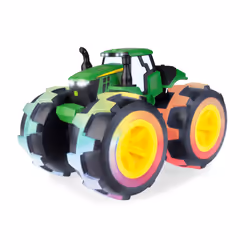 Monster Treads Lightning Wheels Light Up Tractor Deluxe - John Deere Tractor Toys - Light Up Monster Truck Tractor with Rainb ...