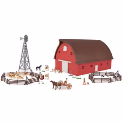 John Deere Round Barn Set 1/64 Scale Play Set with Accessories 73 Piec