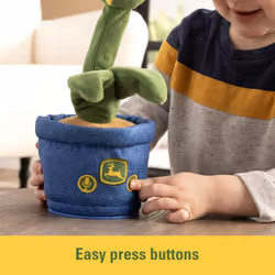 John Deere Toys - Corny Dancer Interactive Plush Toy - Dancing Baby Musical Toy Repeats What You Say and Plays Music - Soft Baby Sensory Toys - Ages 2