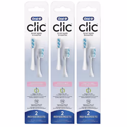 Oral-B Clic Toothbrush Sensitive Clean Replacement Brush Heads White 2 Count (Pack of 3)