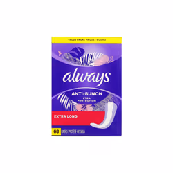 Always, Anti-Bunch Xtra Protection Daily Liners, Extra Long, 68 Liners