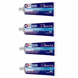 Crest 3D White Vivid Fluoride Anticavity Toothpaste Radiant Mint 0.85 oz Travel Size (Pack of 4)