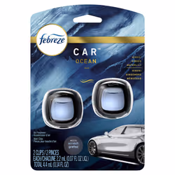 Febreze Car Odor-Eliminating Air Freshener Vent Clips Ocean 2 count