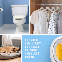 Febreze Small Spaces Air Freshener  Odor Eliminator  Linen & Sky (Pack of 6)