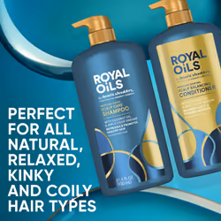 Head & Shoulders Royal Oils Dandruff Shampoo and Conditioner Set  Coconut Oil & Apple Cider Vinegar  Moisture Renewal  Scalp Relief  Curly & Coily Hai