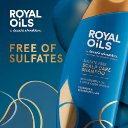Head & Shoulders Royal Oils Moisturizing Shampoo  Anti Dandruff Treatment for Natural  Curly  and Coily Hair  with Coconut Oil and Apple Cider Vinegar
