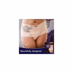 Always Discreet Boutique High-Rise Incontinence Underwear Size S/M Maximum Rosy, 12 Count Peach