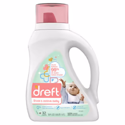 Dreft Stage 2: Active Baby Liquid Laundry Detergent 32 Loads 46 fl oz Packaging May Vary