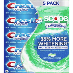 Crest Complete Advanced Flavoridetoothpaste 5 Pack 8.2 Oz Net Wt 41 Oz   ()