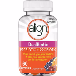 Align DualBiotic, Prebiotic + Probiotic for Men And Women, Help nourish and add good bacteria for digestive support, Natural  ...