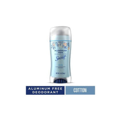 Secret Aluminum Free Deodorant, Cotton Scent, 2.4 Ounces