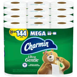 Charmin Ultra Gentle Toilet Paper  36 Mega Rolls = 144 Regular Rolls