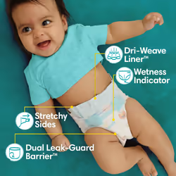 Pampers Diapers - Baby Dry - Size 4  92 Count  Absorbent Disposable Infant Diaper (Packaging May Vary)