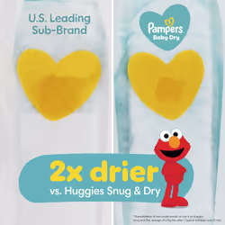Pampers Diapers - Baby Dry - Size 4  92 Count  Absorbent Disposable Infant Diaper (Packaging May Vary)