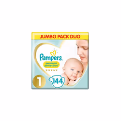 Pampers Sensitive Pampers Newborn Nappies Size 1 (2-5 kg) 144 Count
