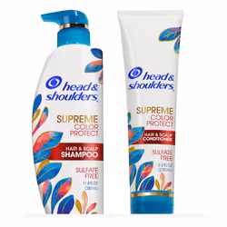 Head & Shoulders Dandruff Shampoo and Conditioner  Supreme Color Protect with Argan Oil and Manuka Honey  11.8 Oz  9.4 Oz