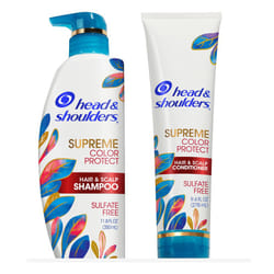 Head & Shoulders Dandruff Shampoo and Conditioner  Supreme Color Protect with Argan Oil and Manuka Honey  11.8 Oz  9.4 Oz