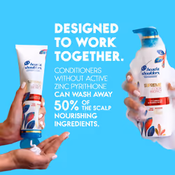 Head & Shoulders Dandruff Shampoo and Conditioner  Supreme Color Protect with Argan Oil and Manuka Honey  11.8 Oz  9.4 Oz