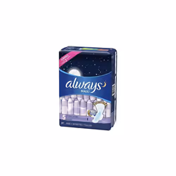 Always Maxi Overnight Extra Heavy Flow with Wings, Unscented Pads 27 Count (Jumbo)