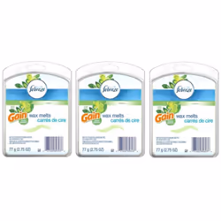 3 Packs of (6 cubes) Febreze Original Gain Scent W/ Avec (green) Wax Melts Air Freshener 2.75 ounces each