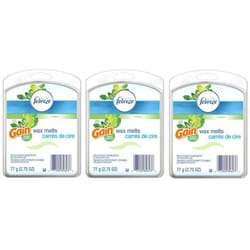 3 Packs of (6 cubes) Febreze Original Gain Scent W/ Avec (green) Wax Melts Air Freshener 2.75 ounces each