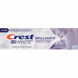 Crest 3D White Brilliance Vibrant Peppermint Travel Toothpaste 0.85 oz (24 g)