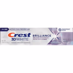 Crest 3D White Brilliance Vibrant Peppermint Travel Toothpaste 0.85 oz (24 g)
