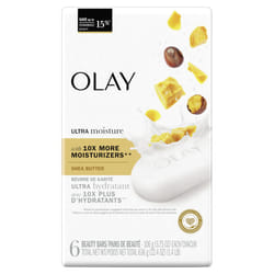Olay Moisture Outlast Ultra Moisture Shea Butter Beauty Bar with Vitamin B3 Complex  3.75 oz  (Pack of 6)
