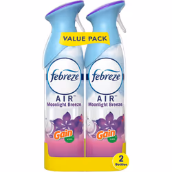 Febreze Odor-Fighting Air Freshener with Gain Scent Moonlight Breeze Pack of 2 8.8 fl oz each