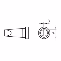 Weller LT C, Soldering tip, Weller, WP80, WSP80, MPR80, FE 75, TCP, Chrome, Nickel, Steel, 1 pc(s), 3.2 mm