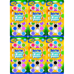 Crayola Washable Kid's Paint Assorted Colors 18 Each (Pack of 6)