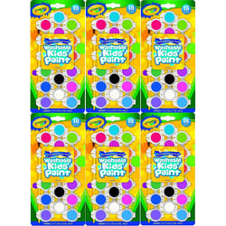 Crayola Washable Kid's Paint Assorted Colors 18 Each (Pack of 6)