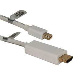 QVS MDPH-15 video cable adapter 4.6 m Mini DisplayPort HDMI White