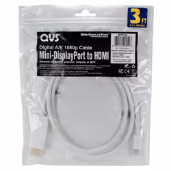 QVS MDPH-15 video cable adapter 4.6 m Mini DisplayPort HDMI White