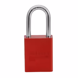 A1106RED Aluminum Red Safety Padlock with 1/4" x 1-1/2" Shackle (Pack of 1)