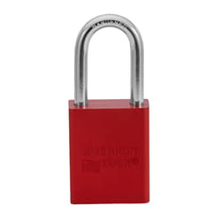 A1106RED Aluminum Red Safety Padlock with 1/4" x 1-1/2" Shackle (Pack of 1)