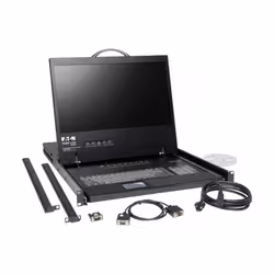 Tripp Lite B040-008-19 NetController 8-Port 1U Rack-Mount Console KVM Switch with 19-in. LCD - Additional view 2