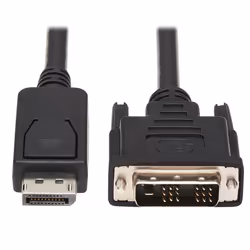 Tripp Lite P581-006 DisplayPort to DVI Adapter Cable (DP with Latches to DVI-D Single Link M/M), 6 ft. (1.8 m), 1.83 m, Displ ...