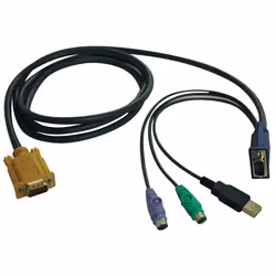 Tripp Lite P778-006 USB/PS2 Combo Cable for NetDirector KVM Switches B020-U08/U16 and KVM B022-U16, 6 ft. (1.83 m), 1.83 m, U ...