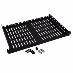 Tripp Lite SRSHELF2P1U SmartRack 1U Cantilever Fixed Shelf (40 lbs / 18.1 kgs capacity; 12-in. / 305 mm Deep), Black, 1.43 kg