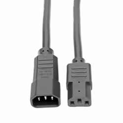 Tripp Lite P005-12N Heavy-Duty PDU Power Cord, C13 to C14 - 15A, 250V, 14 AWG, 1 ft. (0.31 m), Black, 0.3 m, C13 coupler, C14 ...