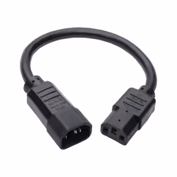 Tripp Lite P005-12N Heavy-Duty PDU Power Cord, C13 to C14 - 15A, 250V, 14 AWG, 1 ft. (0.31 m), Black