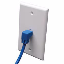Tripp Lite N204-010-BL-DN Down-Angle Cat6 Gigabit Molded UTP Ethernet Cable (RJ45 Right-Angle Down M to RJ45 M), Blue, 10 ft. ...