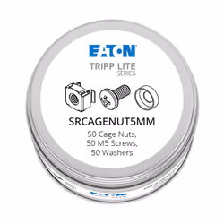 Tripp Lite SRCAGENUT5MM SmartRack Square Hole Hardware Kit with 50 M5 screws and washers
