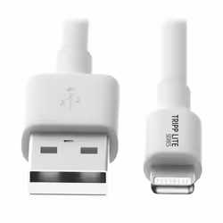 Tripp Lite M100-006-WH USB-A to Lightning Sync/Charge Cable (M/M) - MFi Certified, White, 6 ft. (1.8 m) - Additional view 3
